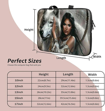 Universal Tablet Laptop Sleeve Case 10 inch, White Wolf Slim Carrying Case Durable Handbag Travel Laptop Bag for 7 to 10-inch Laptops/Notebook/Kids Tablet/ipad/eBook Readers