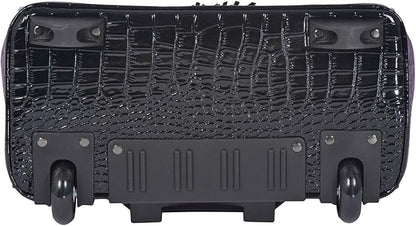 JKM and Company Alligator Compatible With Computer iPad, Laptop Tablet Rolling Tote Bag Briefcase Carryall Bag