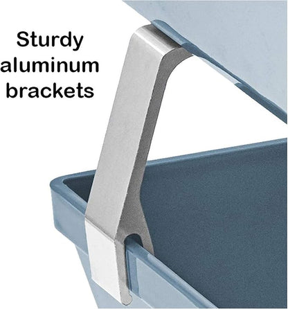 Acrimet 2 Tier Side Load Letter Tray Facility, Desktop File Organizer, A4 Letter Size Paper Organizer, Minimalist Storage Solution Paper Tray for Office, Home, Classroom (Plastic, Solid Blue Color)