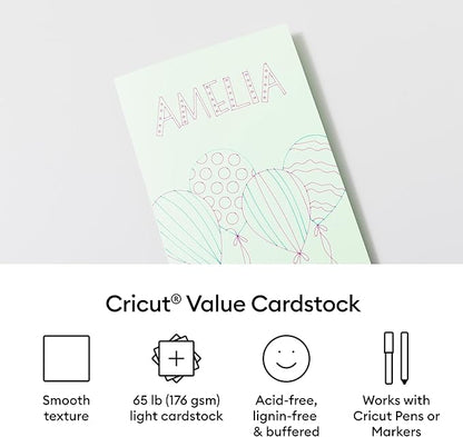 Cricut® Value Cardstock, Pastels Sampler - 8.5 in x 11 in (80 ct)