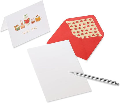 Papyrus Teacher Thank You Cards, Animals and Books (20-Count)
