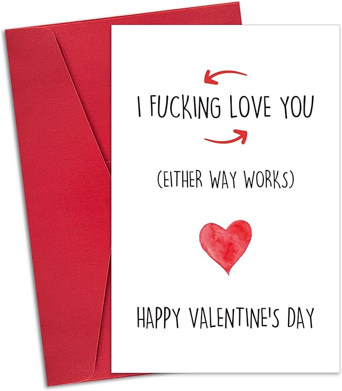 Ogeby Funny Valentines Day Card for Girlfriend Boyfriend, Cute Valentines Day Cards Gifts for Her Him, Dirty Valentine’s Day Cards Gifts for Wife Husband, Humor I Love You Card