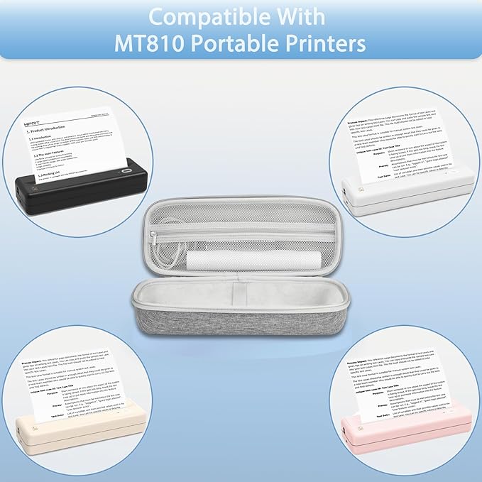 Portable Printer Case Compatible with HPRT MT810 Portable Printers Wireless