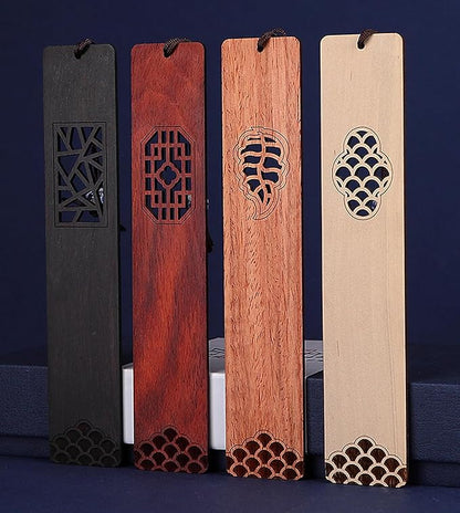 Wooden Bookmark Engraved Book Mark Vintage Style Best Unique Gifts Set for Book Lovers,Women,Men,Teacher,Birthday Present