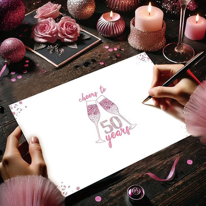 50th Birthday Gifts for Women, Her - 50th Birthday Decorations, Cards for 50 Years Old Women's, Funny Back in 1975 Birthday Card