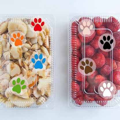 Paw Print Stickers,1.5" Clear Round Bear Paw Print Stickers Dog Puppy Paw Stickers Bear Paw Stickers with Perforation Line (500 PCS,Orange)