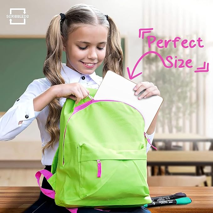 Scribbledo Small White Board Dry Erase Mini Whiteboard 9x12 Inch Small Dry Erase Board Marker Board Dry Erase Lapboards Handheld Personal White Boards for Students Whiteboard Office