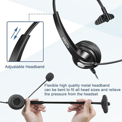Callez RJ9 Phone Headset for Cisco Office Phones, Corded Telephone Headset with Microphone Noise Cancelling for Cisco IP Phones 6941 7811 7841 7941 7942 7945 7962 7965 7975 8841 8845 8851 8861 8945