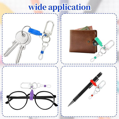 Retractable Pen Holders, 14 Set Silicone Pen Holder with Lobster Clasp, Clip on Pens Holder for Badge Reel, Perfect Pen Holder f1or Lanyard, Badge Pen Holder for Nurses, Badge Reel Accessories