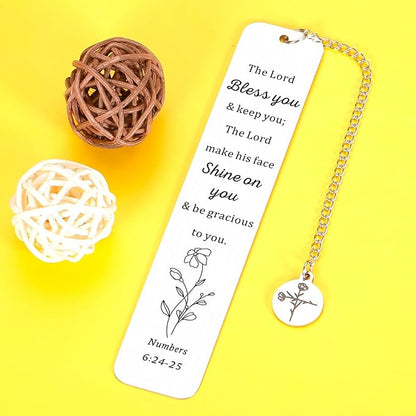 Baptism Gifts for Girls Kids, Inspirational Religious Cross Bookmark Gifts for Boss Lady Women Her Graduation Catholic Birthday Christmas Christian Church Gifts for Her
