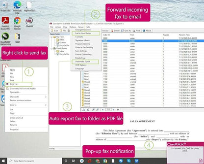 CimFAX Ultimate W5 SDK Provided 2-Port/2-Line High Speed 33.6k Fax from PC/Mobile via Fax Line 400 Users Fax2email Windows xp/7/8/10/Mac 16GB Storage