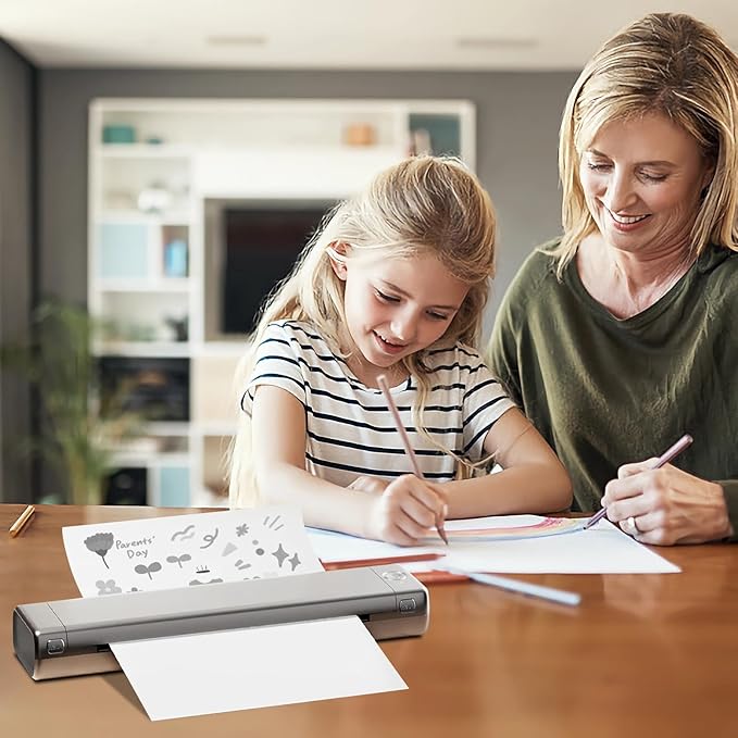 200 Sheets Thermal Printer Paper 8.5 x 11 Inch,Lasting 3 years,US Letter Size Thermal Paper, Compatible with M08F/A40 Thermal Portable Printer, Folded, Continuous Folding