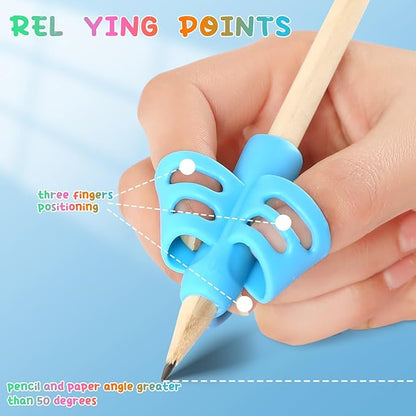 SANNIX 8 Pack Pencil Kids Grips for Kids Handwriting, Pencil Holder Grip Posture Correction Training Pen Writing Aid Tool for Kids Preschools PKidsosture Correction Training Elementary Teaching Tools