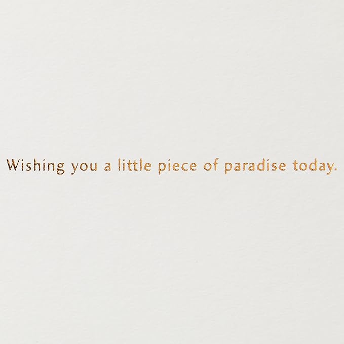 Hallmark Signature Birthday Card (Seashell Birthday Cake)