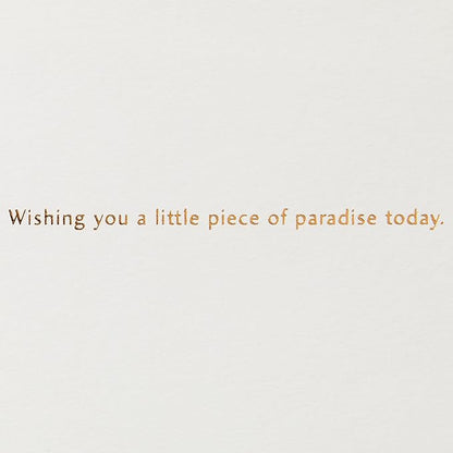 Hallmark Signature Birthday Card (Seashell Birthday Cake)