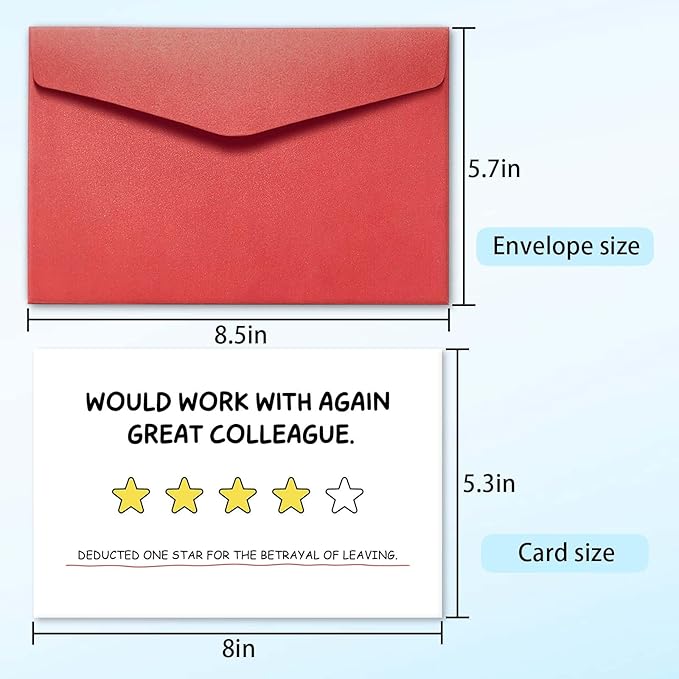 Coworker Leaving Card, Hilarious Farewell Card, Retirement/Goodbye Gift Card, New Job Congratulation Card, Good Luck Card, Starting A New Chapter Card