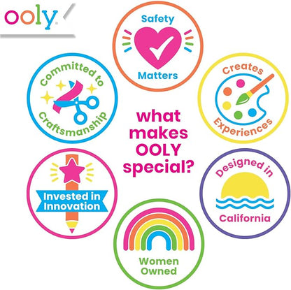 Ooly 18 Double-Sided Stamping Markers, Easter Activities for Kids - Brush Tip plus Stamp, Cute School Suplies - DOUBLE-ENDED STAMP MARKERS