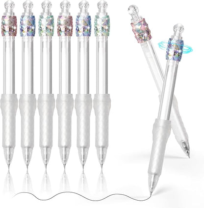 Gel Pens Office School Supplies Gifts for Women Men, Rotating Stress Relief Pen, 8 Pcs 0.5mm Black Ink Pens, Quick Dry Pens For Journaling, School Supplies for Teenagers (Colorfuls Non-Mute)