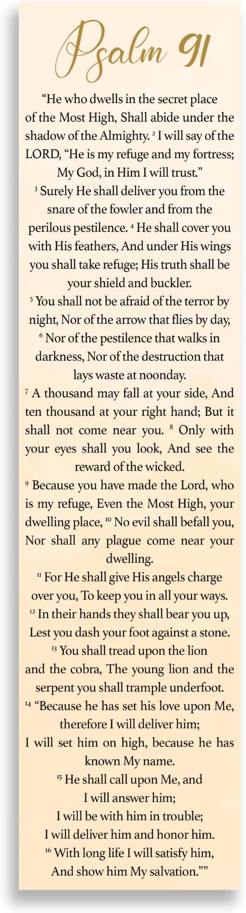 Bible Verse Psalm 91 Christian Bookmarks, Christian Bookmark, Page Marker Divider, Christian Gifts for Men Woman Father Mother Faith Hope Encouragement (Pack of 8)