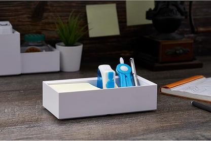 Bostitch Office Konnect Desk Organizer Accessory Tray, Wide, Stacks for Desktop Storage, White