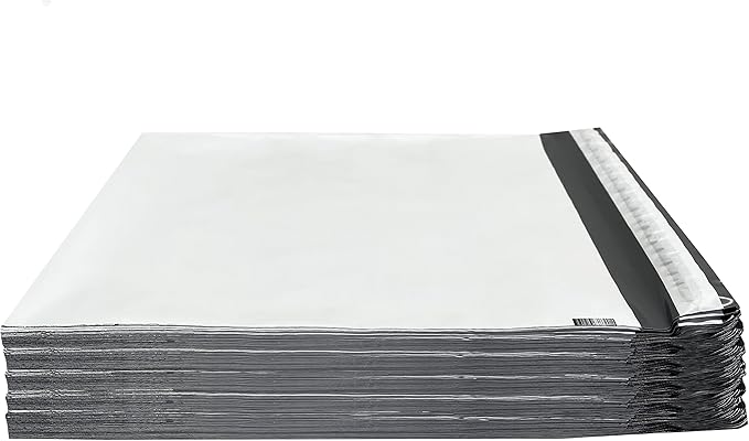 Colored Poly Mailers Pack of: Be creative with your packaging with Colored mailers (White, 9" x 12" pack of 200)