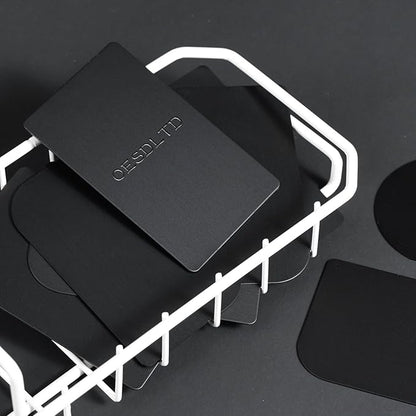 Thick Aluminum Metal Business Cards Anodized Aluminum 86 X 54 X 0.8mm 15 pcs Include Protector Sleeves (Different Shapes Black)