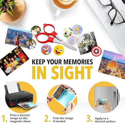 X-bet MAGNET Inkjet-Optimized Printable Magnetic Sheets - 8.5x11 Magnet Paper for DIY Stickers, Decorations, Labels - Easy to Print, Cut & Create Your Own Magnets (Matte, 10pcs)