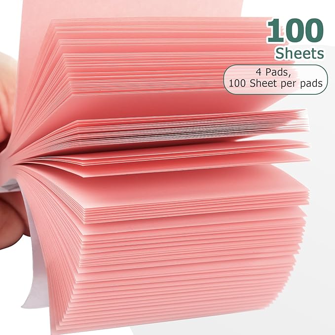 Sticky Notes 3x3 Self-Stick Notes Bright Colors Sticky Notes 4 Pads 100 Sheets/Pad (Pastel)