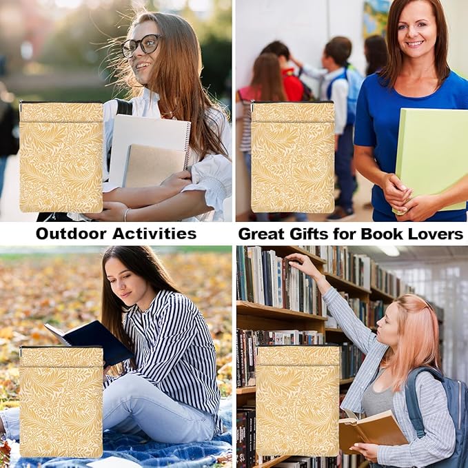 Botanical Book Sleeve, Classic Flower Book Covers for Paperbacks, Floral Book Pouch Book Protector, Book Lovers Gifts for Women Girls Freinds, Book Accessories Book Club Gifts Christmas Birthday Gifts