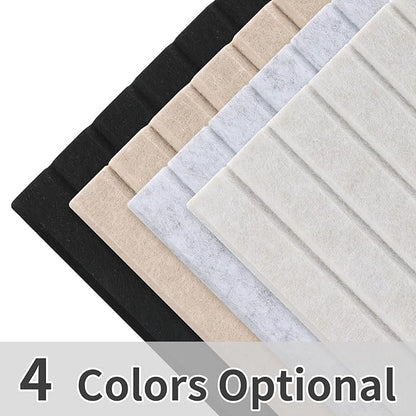 Smarpau 48"x36" Felt Bulletin Boards Felt Wall Tiles with Slat Wall Paneling 12 Pack Large Corkboard Cork Bulletin with Removable Adhesive Tabs Cork Tiles for Office Home Classroom Light Camel