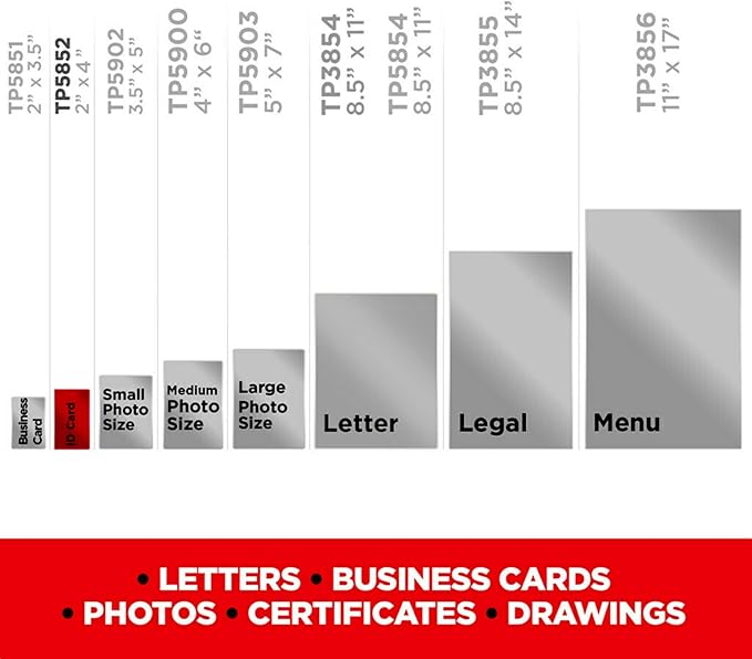 Scotch Thermal Laminating Pouches, 100 Count, Clear, 5 mil., Laminate Homemade Ornaments, Christmas Banners and Gift Tags, Ideal Holiday Supplies, Fits Business Card Sized (2.3 in. × 3.7 in.) Paper