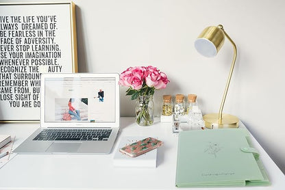 SKYDUE Expanding File Folder with 5 Pockets, Aesthetic Accordion File Organizer, Portable Document Paper Bill Receipt Organizer, School Office Supplies, Letter/A4 Size, (1, Pea Green)