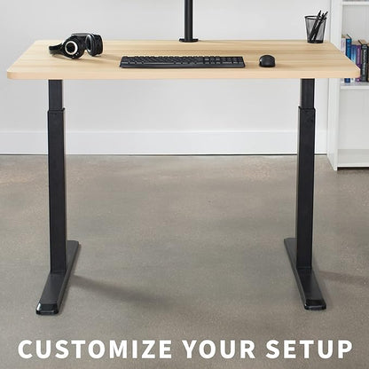 VIVO Universal 48 x 30 inch Solid One-Piece Table Top for Standard and Sit to Stand Height Adjustable Home and Office Desk Frames, Light Wood, DESK-TOP48-30C