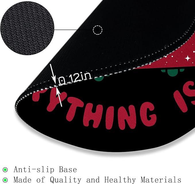 Gctriki Dumpster on Fire Mouse Pad, Cute Round Mouse Pads for Desk, Funny Red Dumpster Mousepad for Laptop Gaming, Stitched Edge Non-Slip Rubber Base, Cute Office Desk Accessories Decor for Women