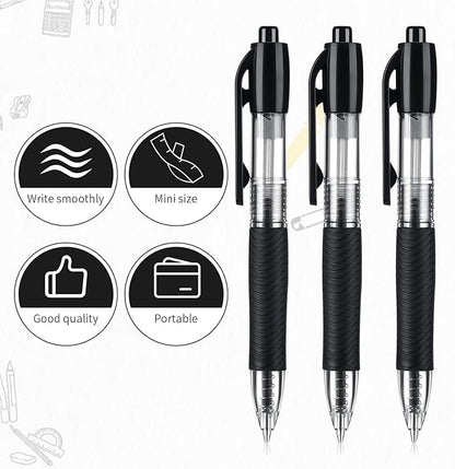 48 Pack Mini Ballpoint Pens Small Pocket 1.0mm Black Ink Pens Short Pen for Badge Office School Teacher Classroom Student Gifts