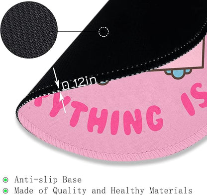 Funny Round Mouse Pad for Desk, Cute Office Decor for Women, Dumpster on Fire Small Mousepad，Stitched Edge Non-Slip Rubber Base, Personalized Computer Mouse Pads for Wireless Mouse，Desk Accessories