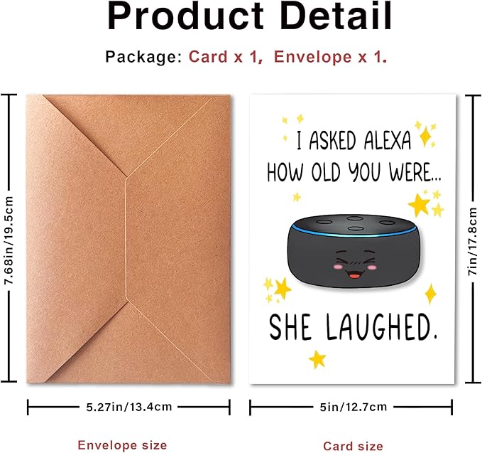 Funny Birthday Card for Old Men or Old Women, Suitable for Him And Her, Unique Birthday Gift for Dad, Mom, Husband, Wife, Grandpa, Grandma, Brother, Sister, Friends And Family.