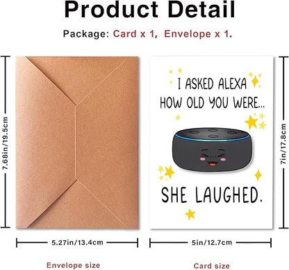 Funny Birthday Card for Old Men or Old Women, Suitable for Him And Her, Unique Birthday Gift for Dad, Mom, Husband, Wife, Grandpa, Grandma, Brother, Sister, Friends And Family.