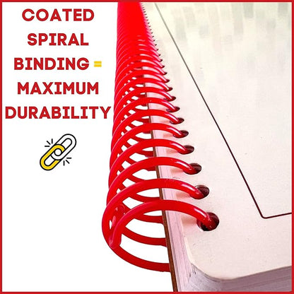 Notebook Planner, 4 Column Appointment Book – Large 8.5" x 13.5" Undated 2024 Planner, Daily & Hourly Planner in 15 Minute Increments – Spiral Notebook Organizer for Scheduling Appointments (4 Columns)