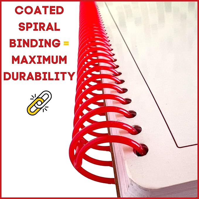 Notebook Planner, 6 Column Appointment Book – Large 12.75" x 13.5" Undated 2024 Planner, Daily & Hourly Planner in 15 Minute Increments – Spiral Notebook Organizer for Scheduling Appointments (6 Column)