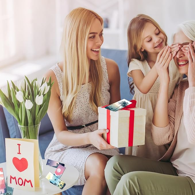 48 Pieces Magnetic Bookmarks Magnet Page Markers - Book Marks for Reading Women & Men with Storage Boxes - Cute Magnet Bookmark Clips for Reading Pleasure（Coconut Trees）