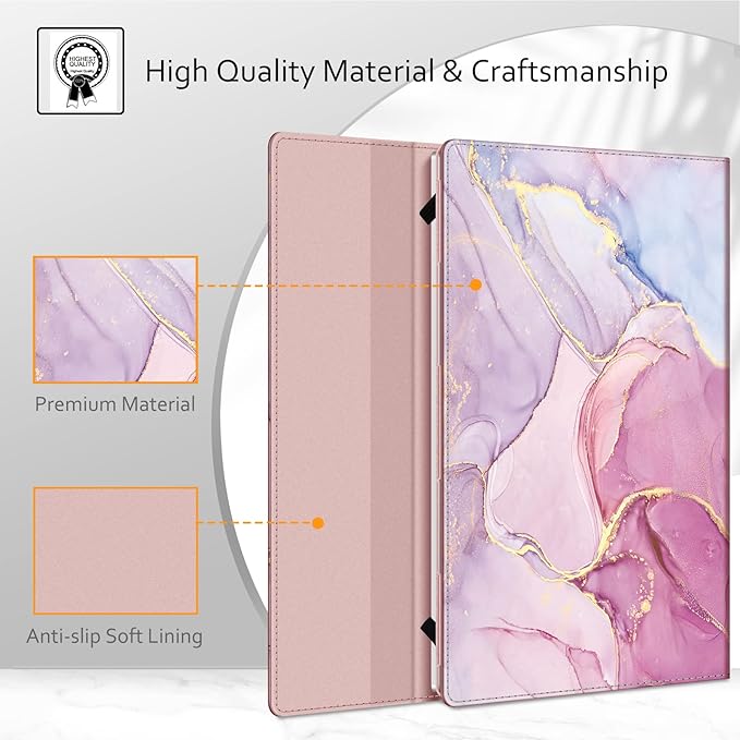 Fintie Sleeve Case for 14" Samsung Galaxy Chromebook Go XE340XDA XE345XDA/Dell Latitude 3410/HP Pavilion 14-ceXXXX/Lenovo 14W Windows Gen 2 - Premium PU Leather Portfolio Book Cover, Glittering Marble