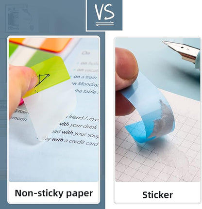 Golcellia Sticky Book Index Tabs, Page Tabs Markers 872 Pieces(5 Styles, 19 Colors) Annotation Tabs, Book Annotation Supplies Study Pack