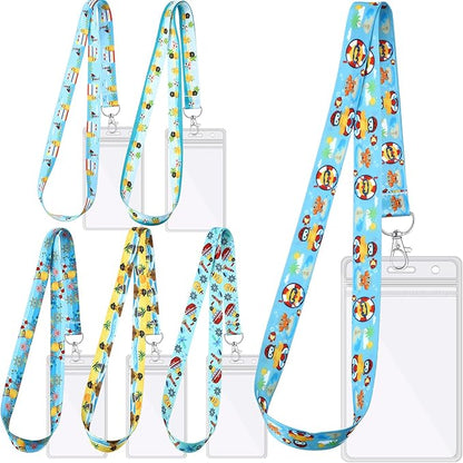Tudomro 6 Pack Cruise Lanyard for Ship Cards with ID Holder Cruise Essentials Must Haveskey Waterproof Ship Card Holders for Women Men Travel Accessories(Cruise Duck)