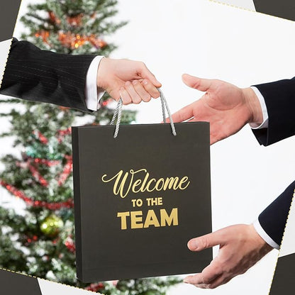 SaieGlossy New Employee Welcome to The Team Gift Sets Notebook and Pen Welcome to The Team Box Employee Appreciation Gift Sets for New Office Worker(Gray)