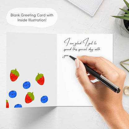 ALY LOU Cute Anniversary Birthday Card for Her Him/Girlfriend Wife/Husband Boyfriend, Friendship Thank You Kawaii Pancakes Foodie Greeting Card (Nobody stacks up to you)