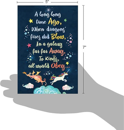 NobleWorks - Funny Happy Birthday Card with Envelope - Colorful Humor Card, Greeting Note - Long Ago and Far Away C6894BDG