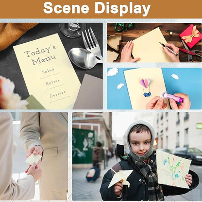 28 Sheets Cream Cardstock 8.5 x 11 Ivory Paper, 92lb Off White Card Stock Printer Paper for Crafting, DIY Cards, Business Cards, Invitations, Menus, Certificate