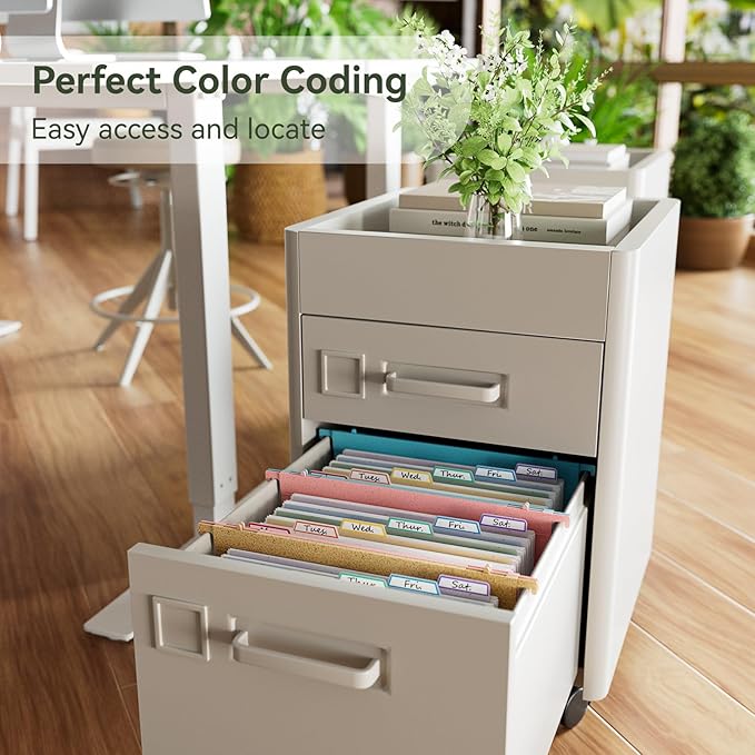 Wheat Straw Expanding Hanging File Folders,1.2" Accordion Pockets File Organizer, Large Capacity, Letter Size for Filing Cabinet, 100% BPA Free, Return to Nature, Healthy Living- Wheat Yellow