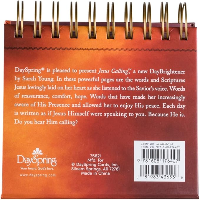 DaySpring - Sarah Young - Jesus Calling: Enjoying Peace in His Presence - An Inspriational DaySpring DayBrightener - Perpetual Calendar (75621)